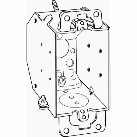 ABB Electrical Box, 10.5 cu in, Switch Box, 1 Gang, Steel 621559